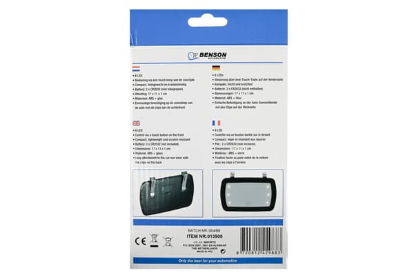 Sminkespeil 6 LED bil