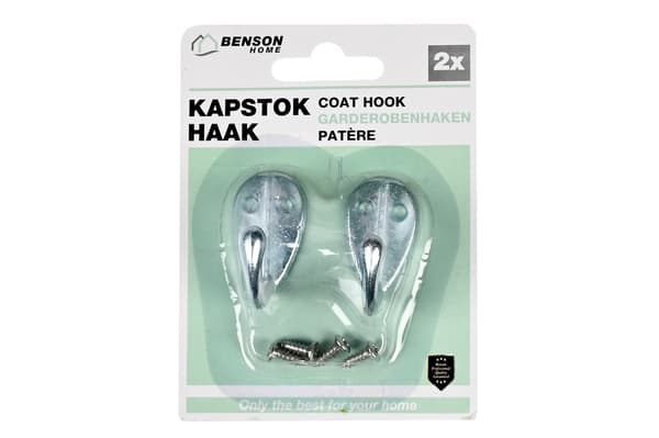 Kroklist metall 2 stk