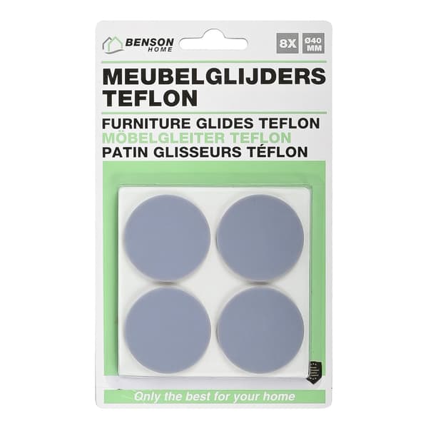 Möbeltassar Teflon 8-delars ø40 mm