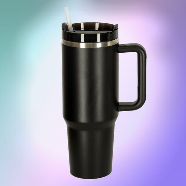 Termosmuki kahvalla - 1200 ml - Musta
