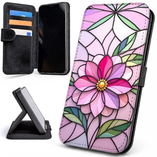 Lommebok Deksel / Mobildeksel til iPhone 17 - Glass Flower