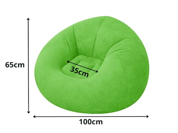 Oppustelig puf velour