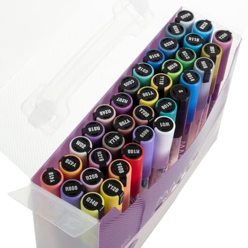 Akrylpennor 36-pack - Dubbelspetsade markers