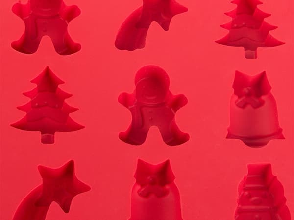 Bakplate 6 stykker festlige pepperkakemenn sett
