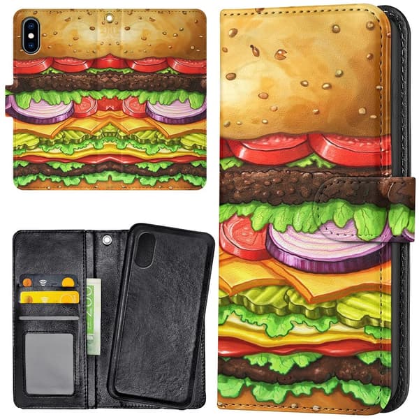 iPhone X/XS - Lommebok Deksel Hamburger