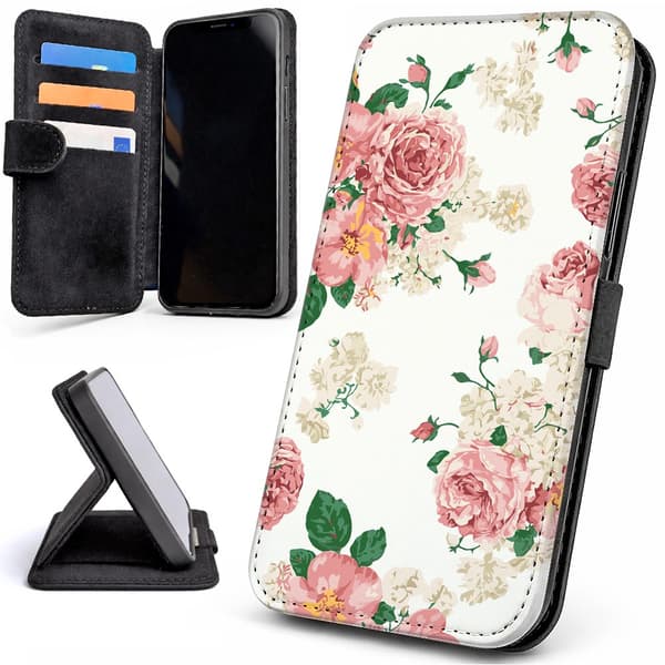 Lommebok Deksel / Mobildeksel til iPhone 11 - Retro Blomster