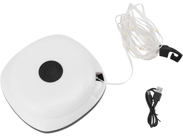 LED-lyskæde 8 m - Genopladelig campingbelysning