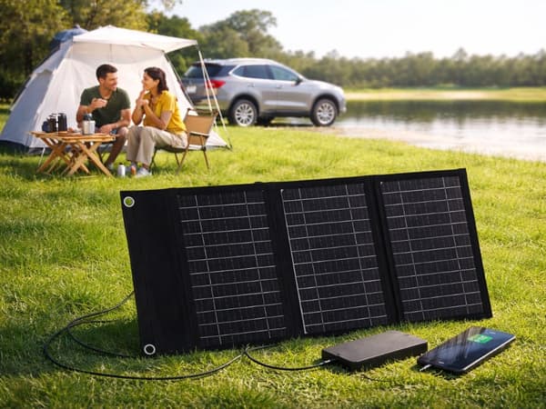 Solpanel portabel 20W hopfällbar USB