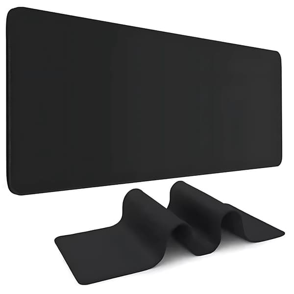 Gaming-måtte XXL 90 × 40 cm - Skridsikker sort musemåtte