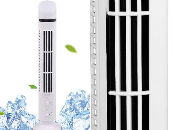 Tårnventilator med lampe - Bladløs bordventilator