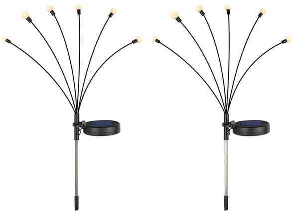 Solcellelamper kugle 2 stk 70 cm