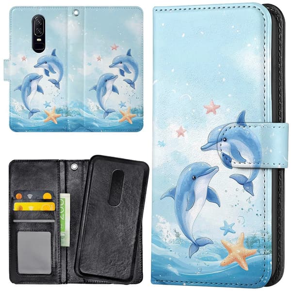 OnePlus 7 - Lommebok Deksel Dolphins