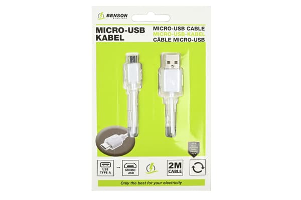 USB micro-USB kabel 2 m