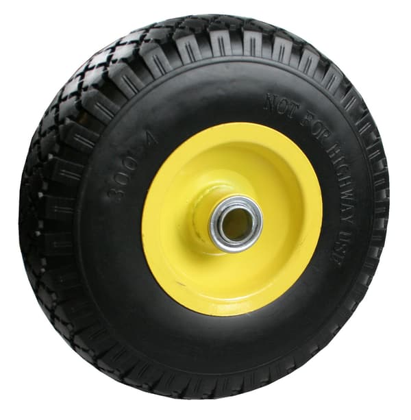 Hjul + däck litet 3.00-4" PU stål