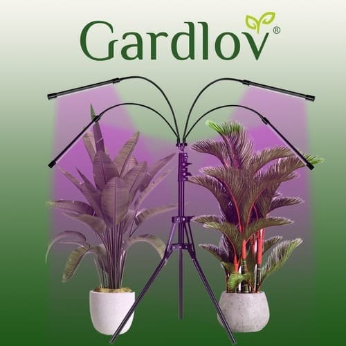 Vekstlampe med Stativ / Plantebelysning - 4 LED-paneler