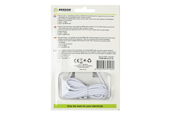 USB-C til micro-USB-kabel 1,2 m