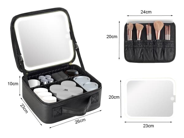 Make-up taske med LED spejl