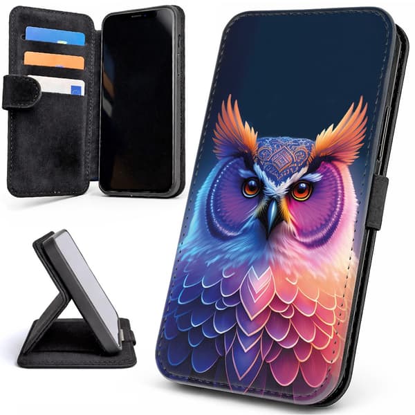 Lommebok Deksel / Mobildeksel til iPhone 17 - Ugle