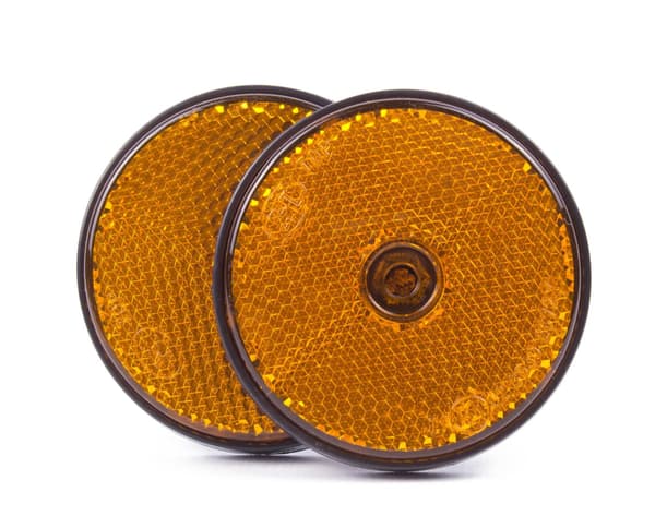 Reflektor rund orange 60 mm 2 stk E4