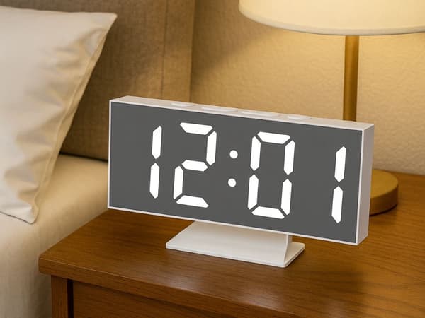 Digital klokke LED alarm speil USB