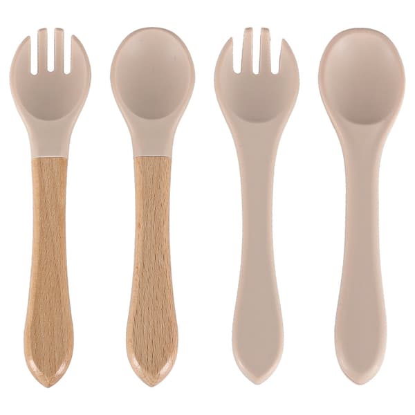 Barneservise Silikon - 9-deler - Beige