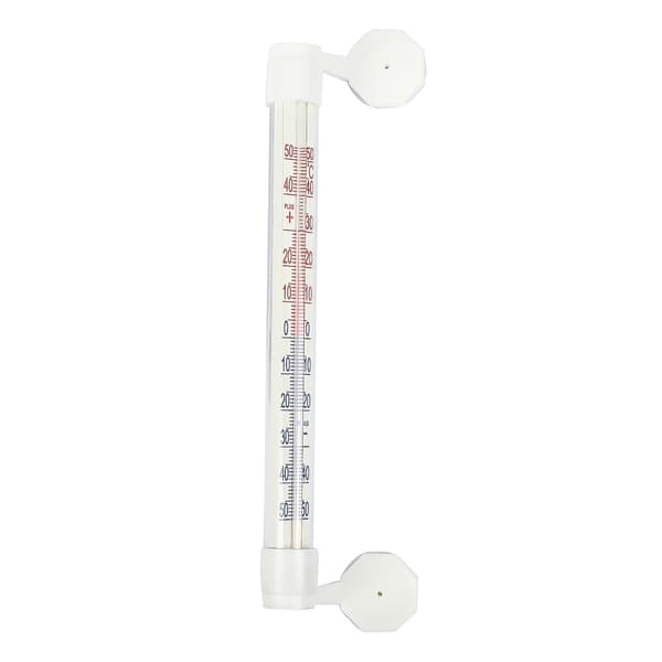 Termometer med sugkopp utomhus vit 21 cm