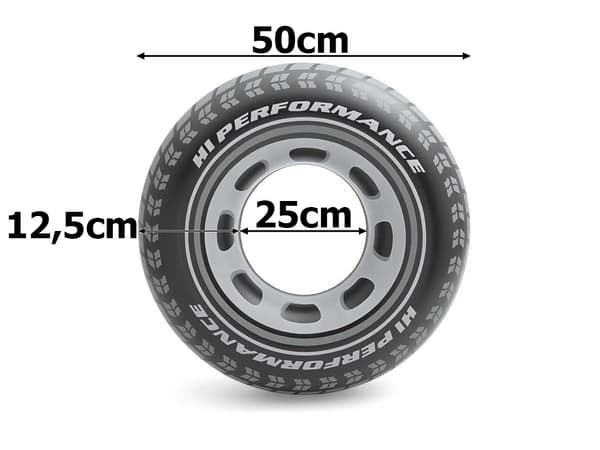 Litet 50 cm uppblåsbart hjul för babyn att simma i poolvatten