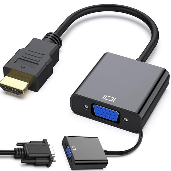 Adapter HDMI-VGA - Sort konverteringskabel