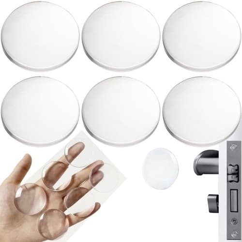 Väggskydd Dörrstopp – Självhäftande transparenta skydd - 12-Pack