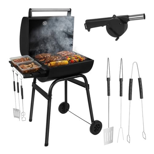 Grilli / Hiiligrilli lisävarusteineen - 82x51x117cm