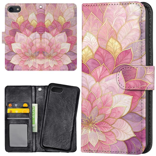 iPhone 16e/17e - Lommebok Deksel Flower