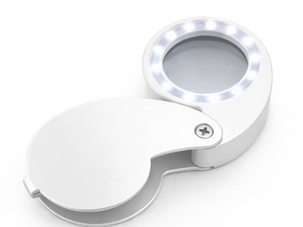 Lup juveler 40x foldbar 25 mm 9 LED