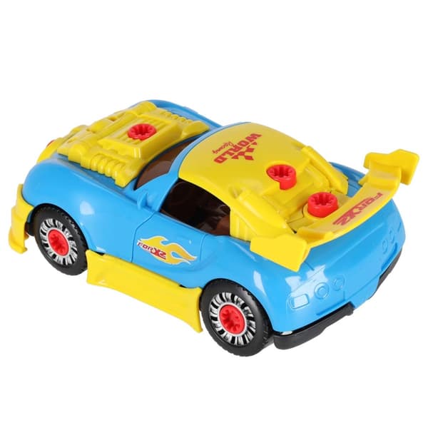 Urheiluauto rakennussarja ruuvimeisselillä