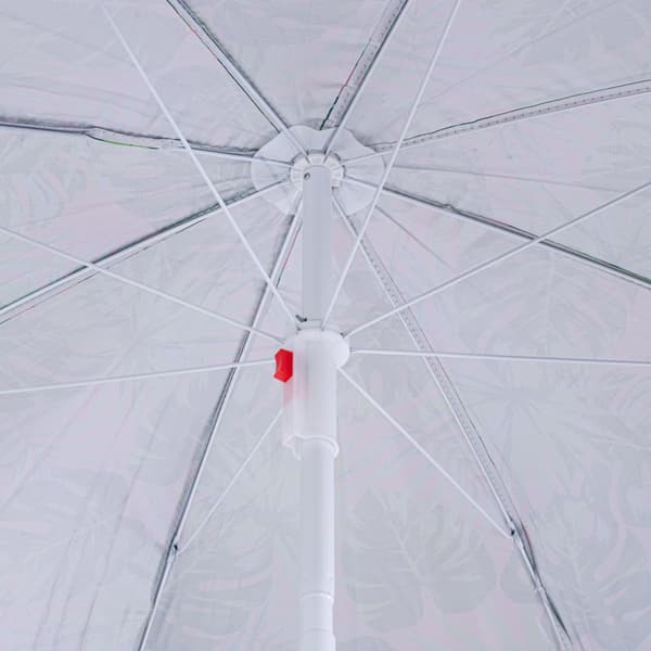 Strandparasol / Parasol - 150 cm - Grønne blade