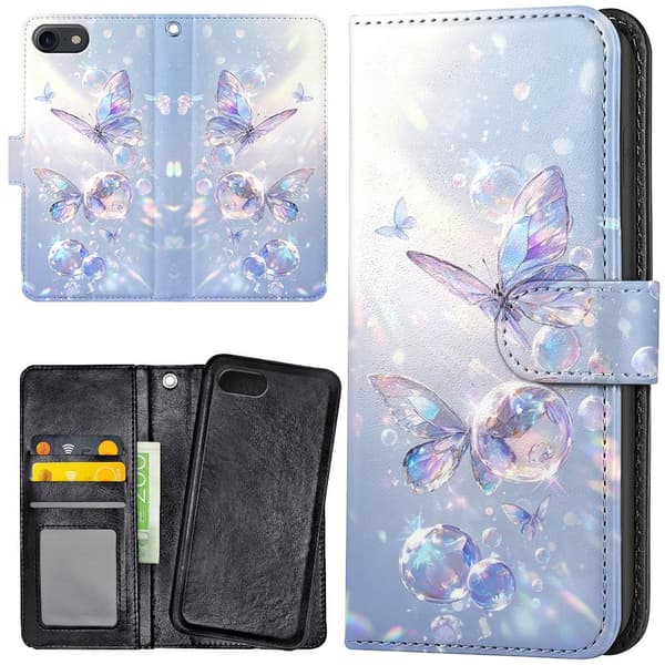 iPhone 16e/17e - Lommebok Deksel Butterflies