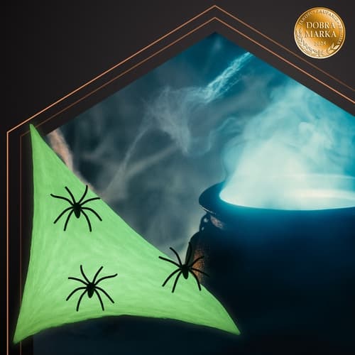 Selvlysende edderkoppespind - Halloween-dekoration