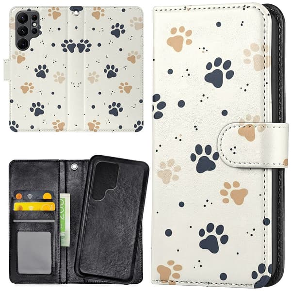 Samsung Galaxy S22 Ultra - Lommebok Deksel Paws