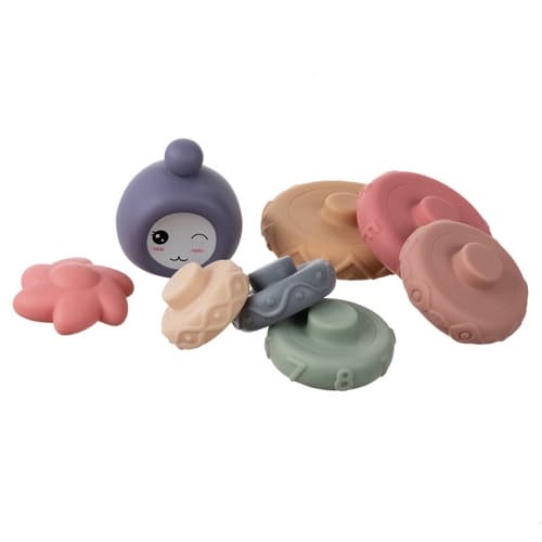 Sensoriska klossar 8-pack - Mjuka byggklossar