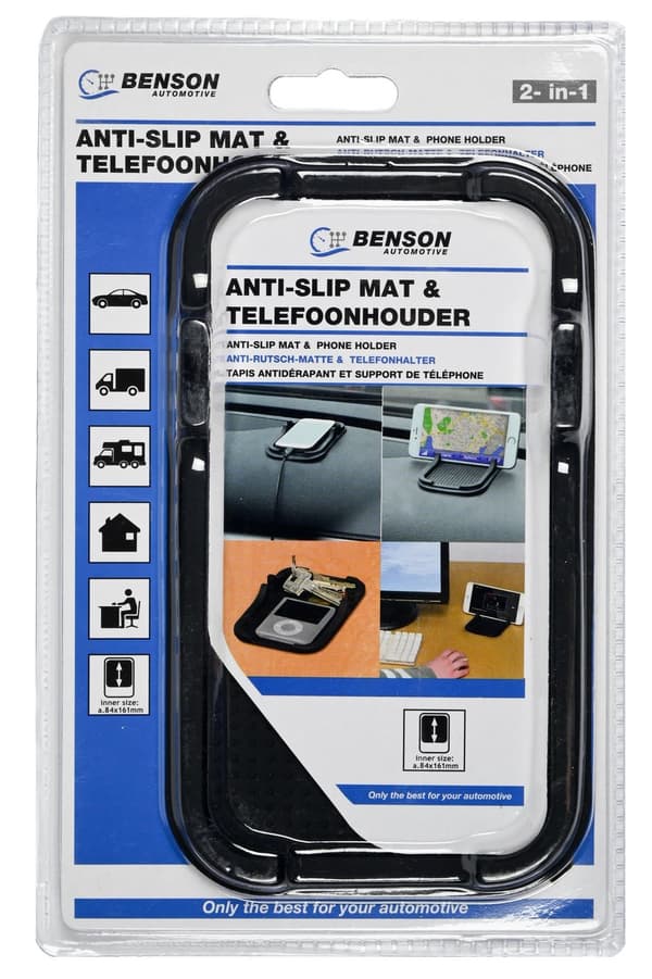Sklisikker matte med telefonholder