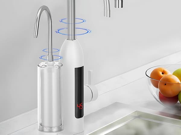 Vattenvärmare 3000 W - Kran med LCD-display