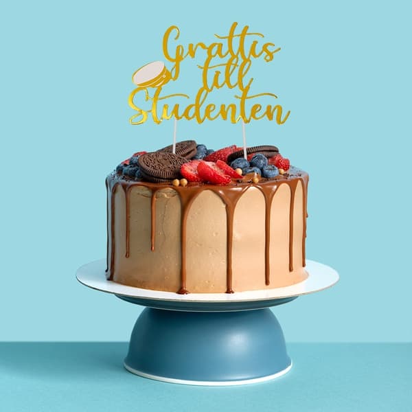 Kakepynt Gratulerer med Studenten – Caketopper
