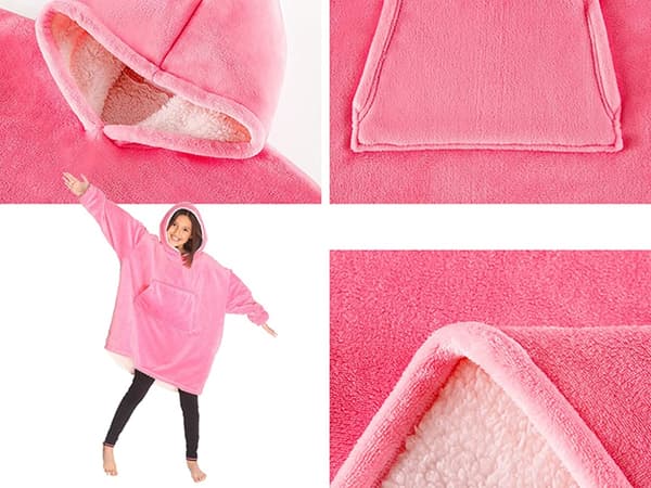 Oversized-Huppari Hupulla – Peitto - Pink
