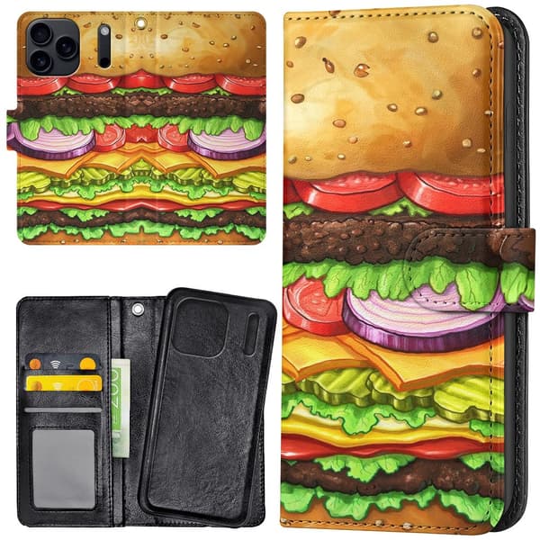 iPhone 17 Pro - Lommebok Deksel Hamburger
