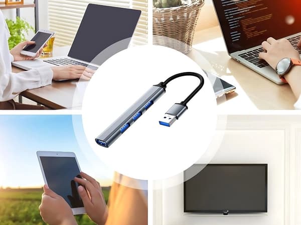 USB-hubb 4-port - 3.0 splitter för dator