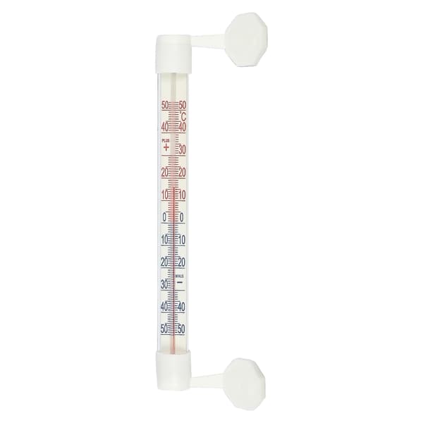 Termometer med sugkopp utomhus vit 21 cm