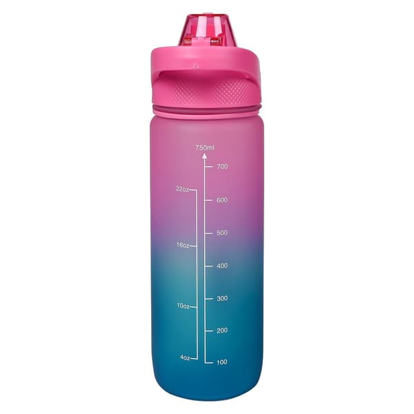 Vannflaske 750 ml blå/rosa