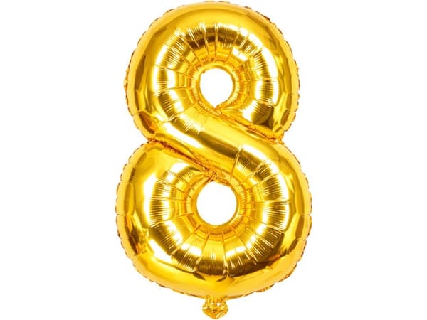 Folieballon tal guld 66 cm