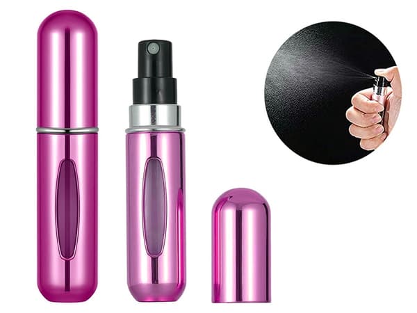 Reiseforstøver med parfymeforstøver, flaske, 5 ml parfymedispenser - Rosa