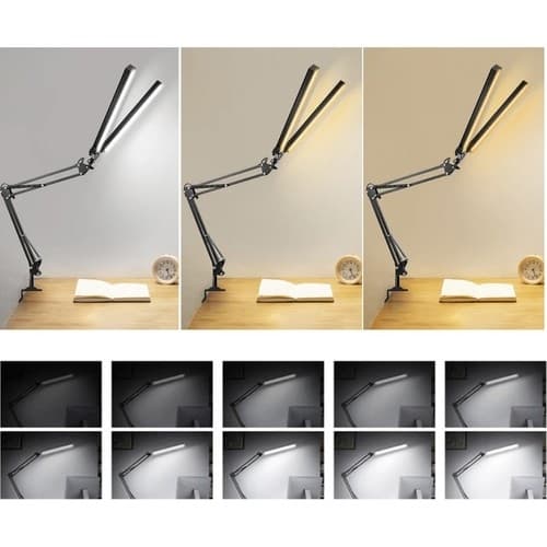 Skrivebordslampe med Stativ & Feste – LED