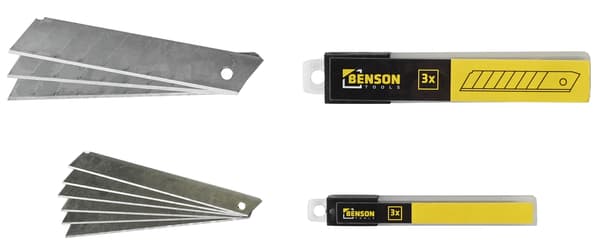 Brytebladknivsett 9 og 18 mm + 6 blader